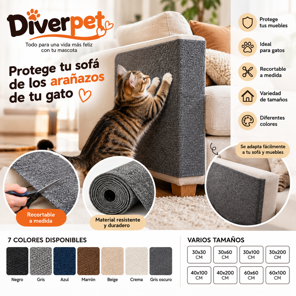 Protector sofá de diferentes colores y medidas